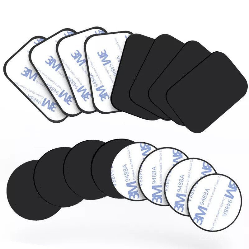 5 Peças de Adesivo de Placa Metálica para Suporte Magnético de Telefone de Carro, Disco Universal de Chapa de Ferro para