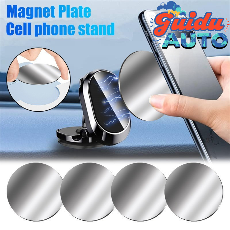 [MOAuto] Placa Adesiva Magnética Universal De 80 Mm-Para Montagem Em Tablet E Telefone De Carro-Folha De Ferro Com Supor