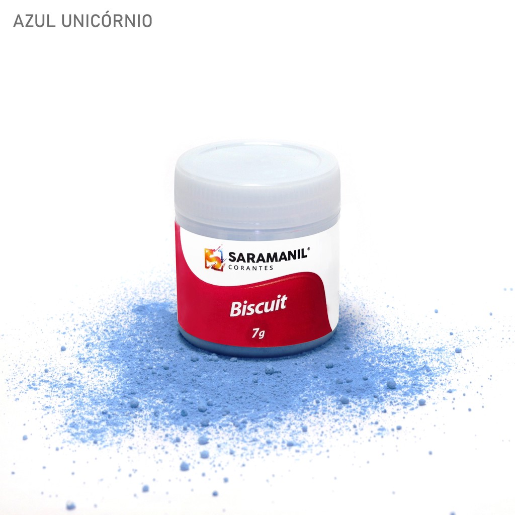Corante Unicórnio Azul para Biscuit Saramanil, Cor e Tingimento da massa