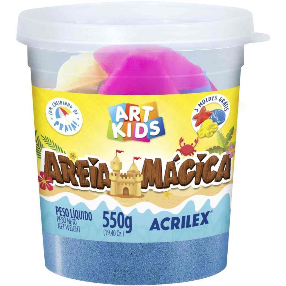 Massa Areia Areia Magica Azul 550G C/MOLD