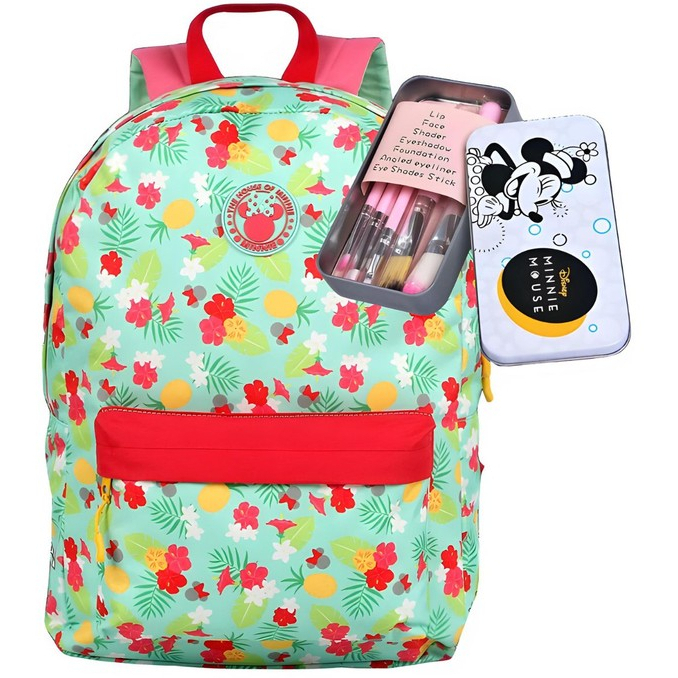 Mochila Escolar Costa Minnie Mouse + Kit Pincel Maque Disney Original 51918