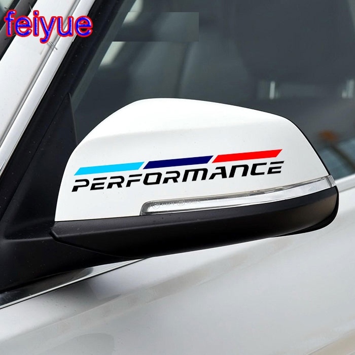 2 Pçs M Desempenho De Energia Espelho Retrovisor Do Carro Adesivo Para bmw E38 E39 E46 E60 E61 E64 E70 E71 E85 E87 E90 E