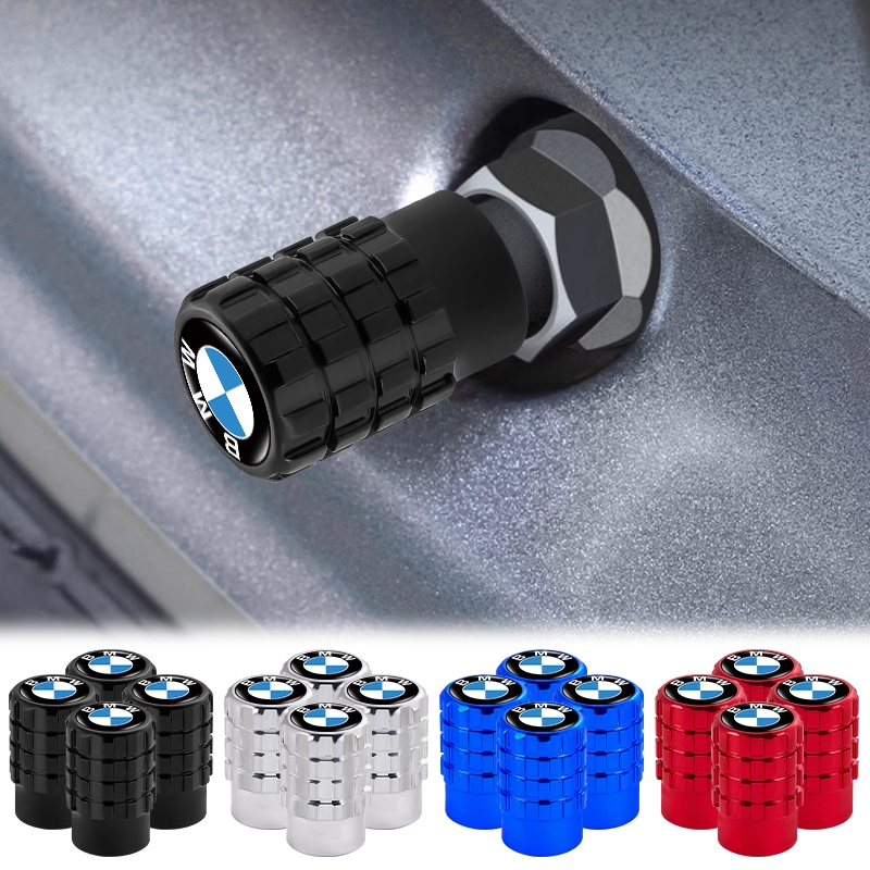 4pcs Elegante Tampa À Prova De Poeira Para Carros Com Coluna De Estilo Carro Logotipo 3D Protetora Da Haste Válvula BMW E61 E90 E82 E70 E71 E87 E88 E89 X5 X6