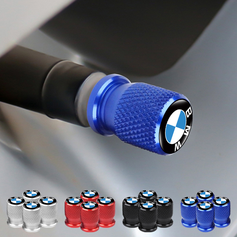4pcs Tampa Roscada À Prova De Poeira Para Carros Com O Logotipo 3D Protetora Da Haste Válvula BMW E61 E90 E82 E70 E71 E87 E88 E89 X5 X6