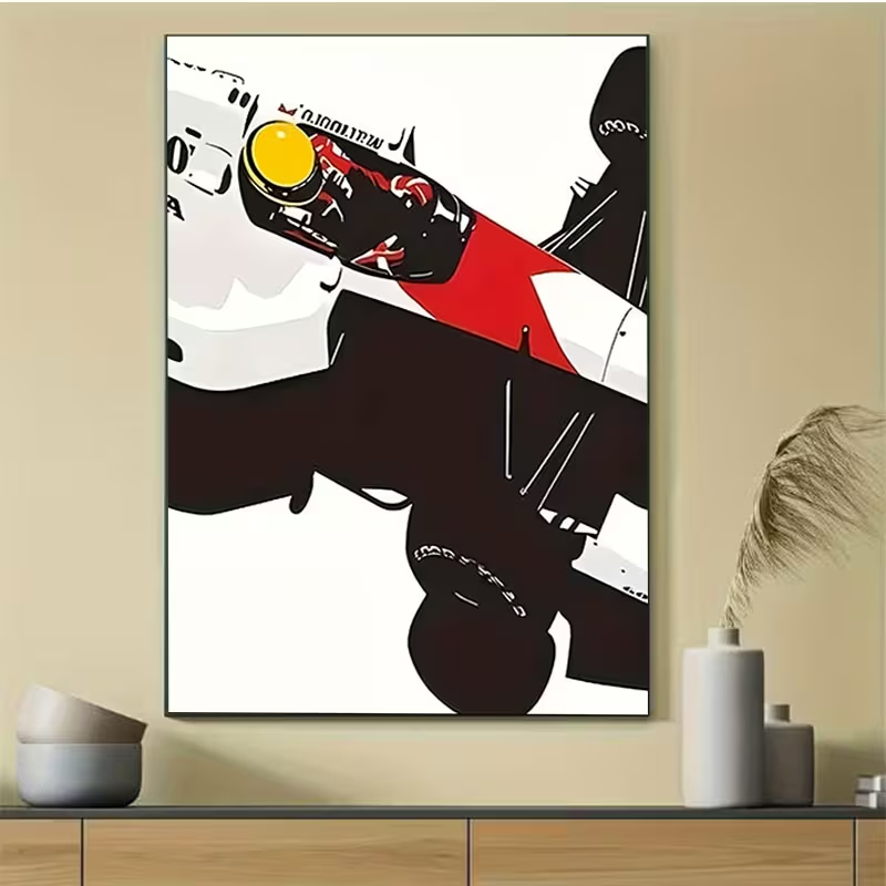Quadro Decorativo Ayrton Senna McLaren MP4/4 Minimalista