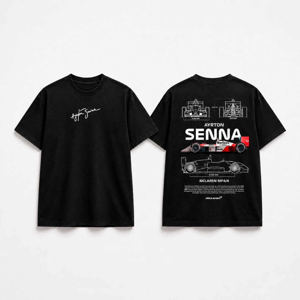 Camisa Ayrton Senna McLaren Mp4 Algodão Alta Qualidade