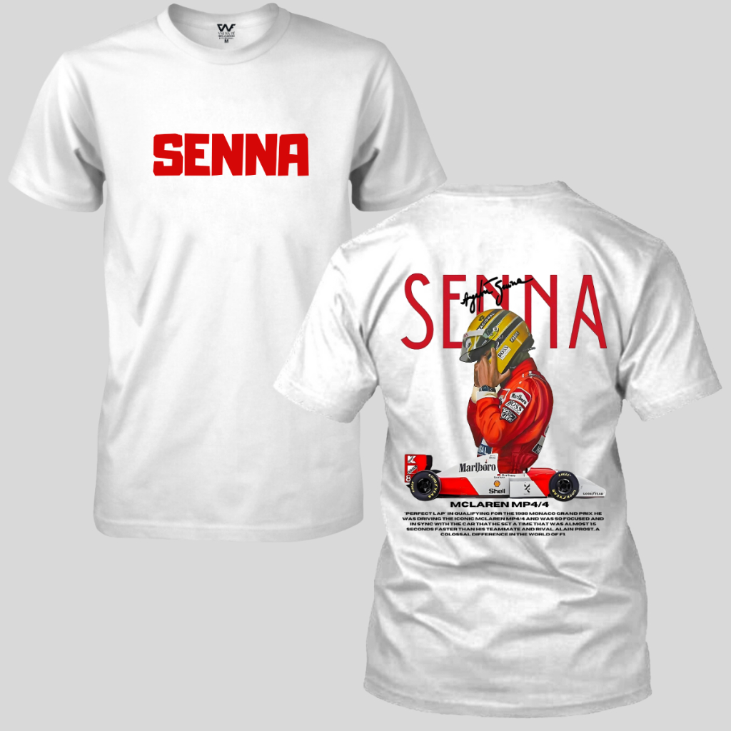 Camisa do Ayrton Senna Corrida Formula 1 Mp4 4 1988 Adulto ou Infantil