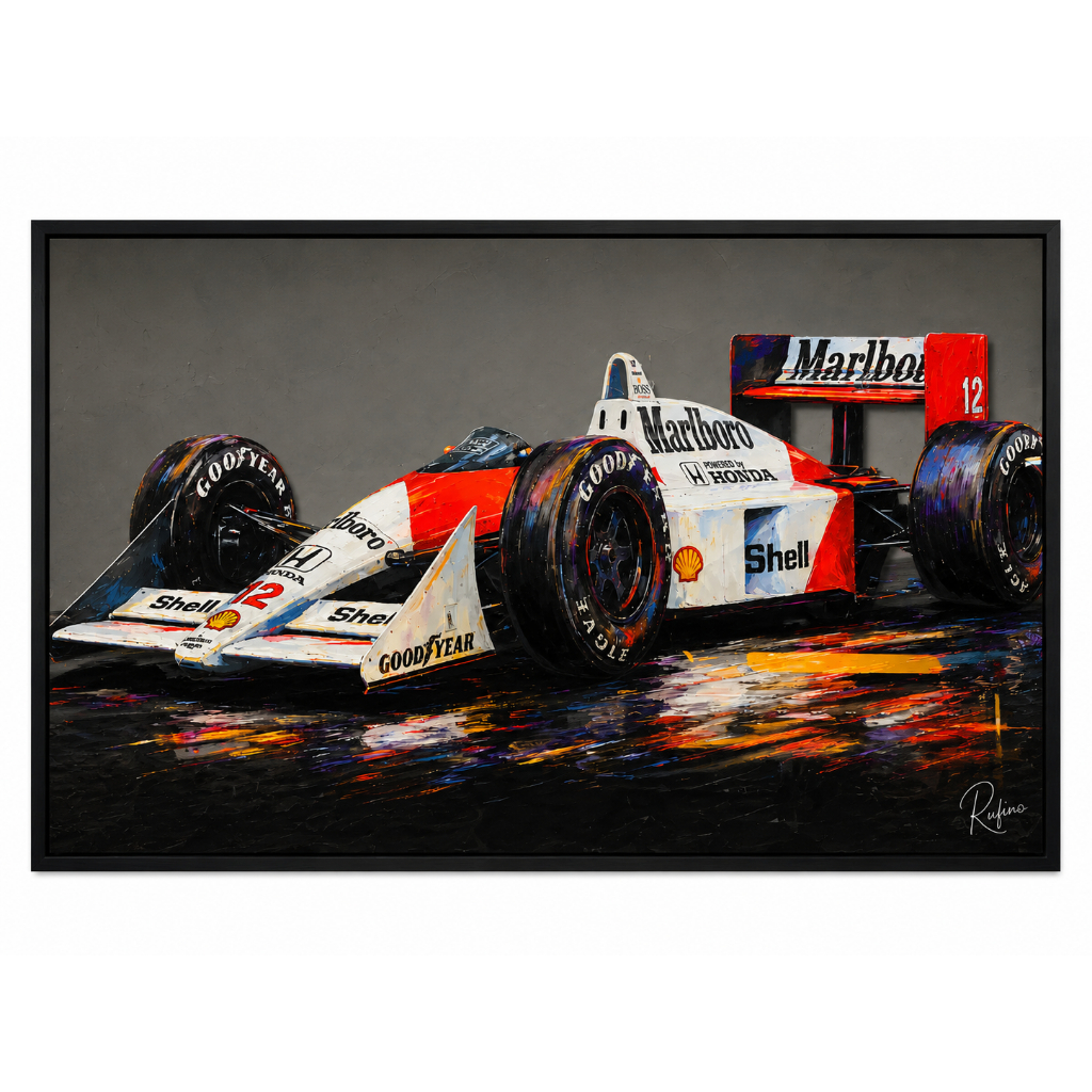 Quadro Ayrton Senna – McLaren MP4/4 Art Edition | Fórmula 1 | 80x115 cm