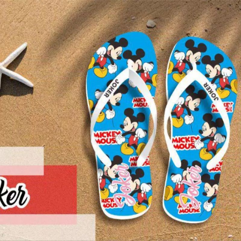 Chinelos Femininos Ase Benner Mickey Com Estampa De