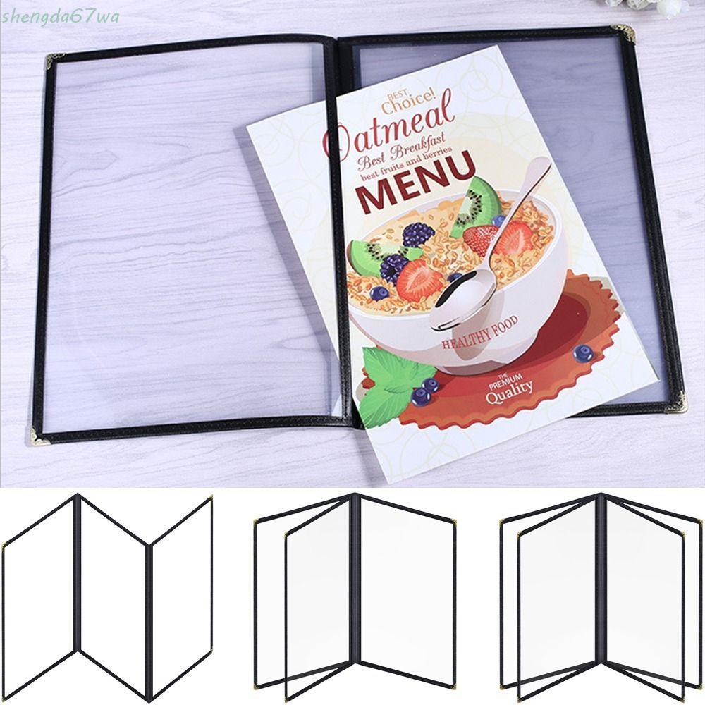 Capa De Menu Transparente De PVC SHENGDA , Suporte De Papel A4 Reutilizável , Pasta De Folhas Soltas Tamanho Carta Prote