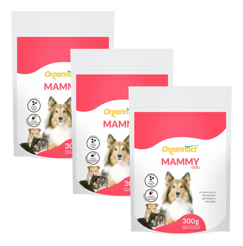 Kit 3 Suplemento Alimentar Organnact Mammy Dog Sache - 300 g