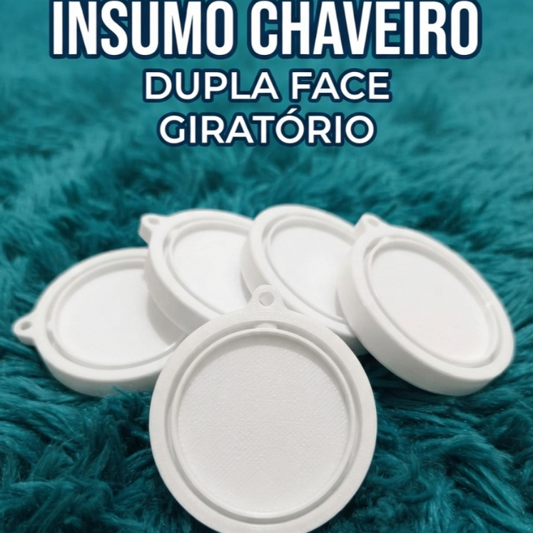 Kit 10 Base de chaveiro rotativo Dupla Face para bottom de 32mm Artesanato Caderno Lembrancinha