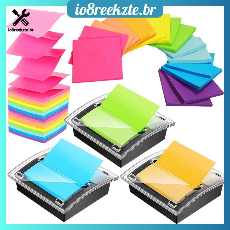 3 Pacotes De Suporte De Nota De Dispensador Pegajoso Base Preta Com 24 Blocos De Notas Pegajosas , 50 Folhas Por Bloco