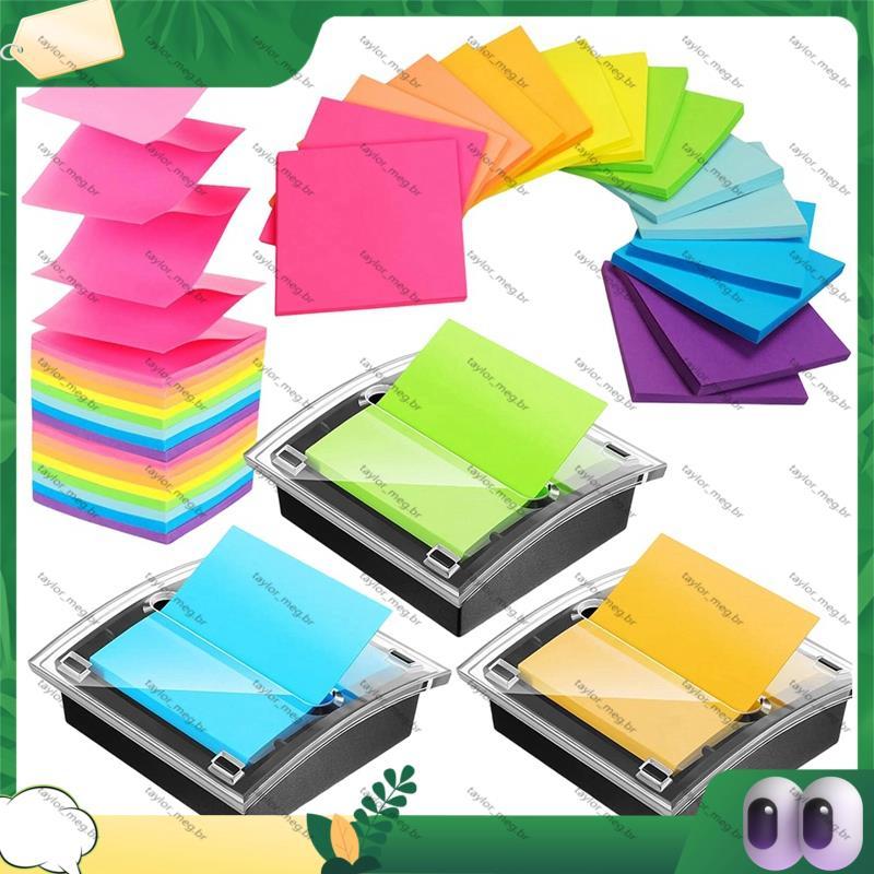 [Venda Quente T] Up Sticky Notes Dispenser 3 Pack Base Preta Com 24 Blocos , 50 Folhas Por Bloco Note Holder Memo Pads