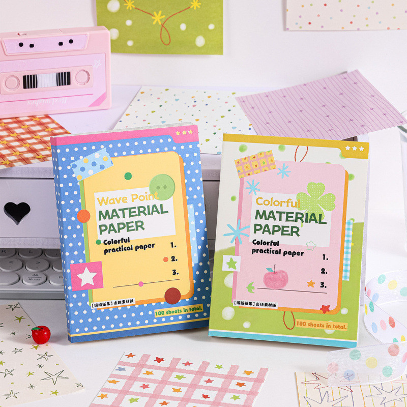 Yujian Eslite conjunto de papel colorido série Material papel estilo japonês estilo coreano manual decoração Base papel