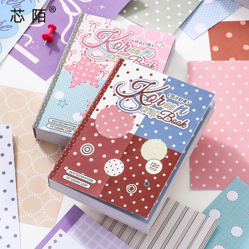 Xinmo estilo coreano M5 Material livro ins bolinhas Macaron cor estilo coreano na moda nota papel diy Base decoração ade