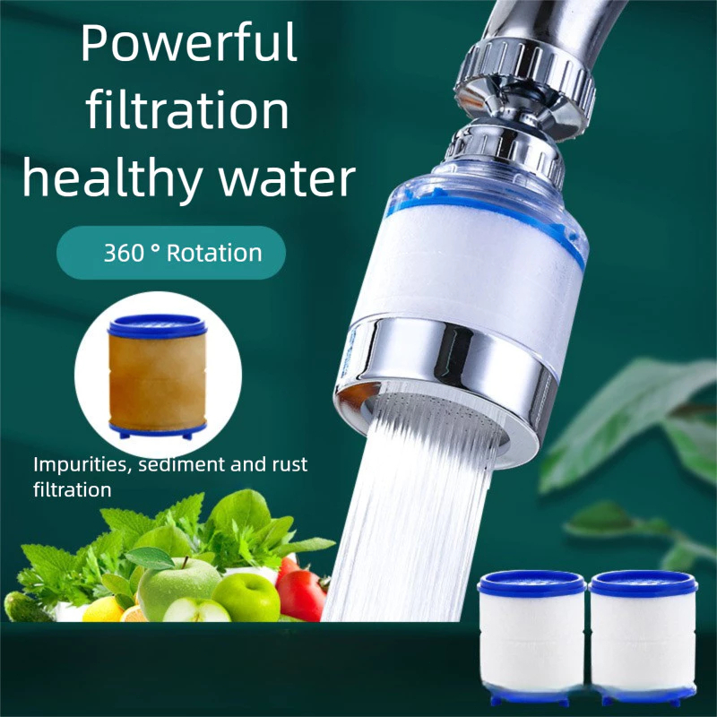 Kitchen Faucet Bathroom Water Filter Purifier Bubbler 360 ° Rotating Sink Mixer, Wonderful Rinse for Washing