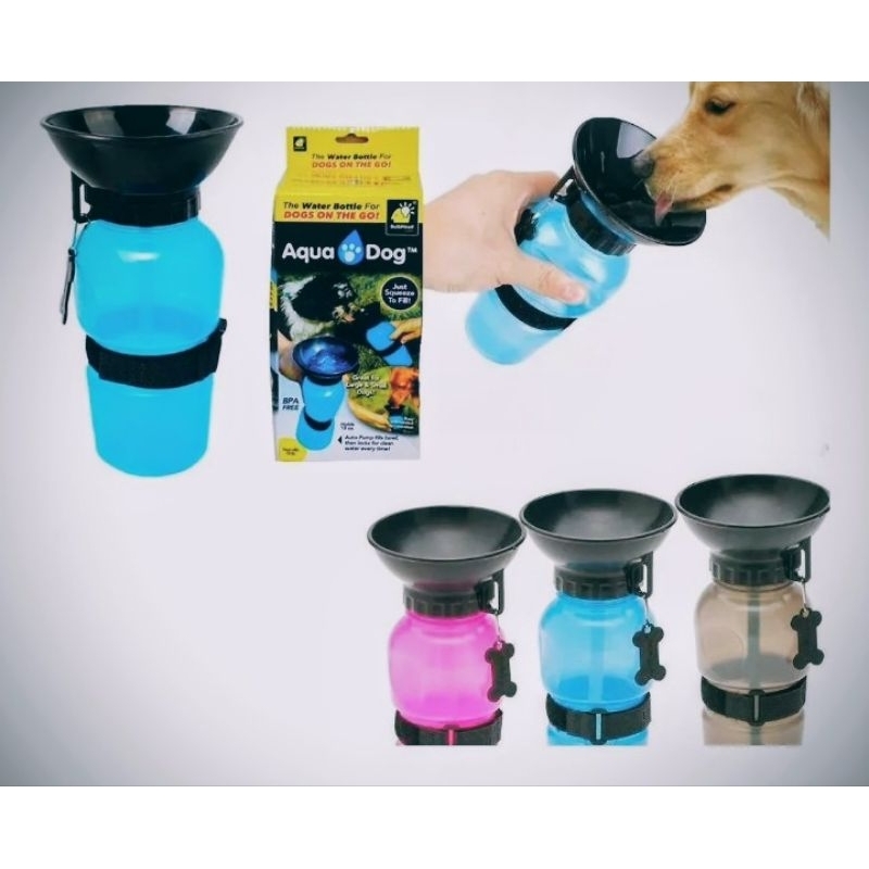 Bebedouro garrafa Pet Aqua Dog 500ml portátil garrafa cães e gatos
