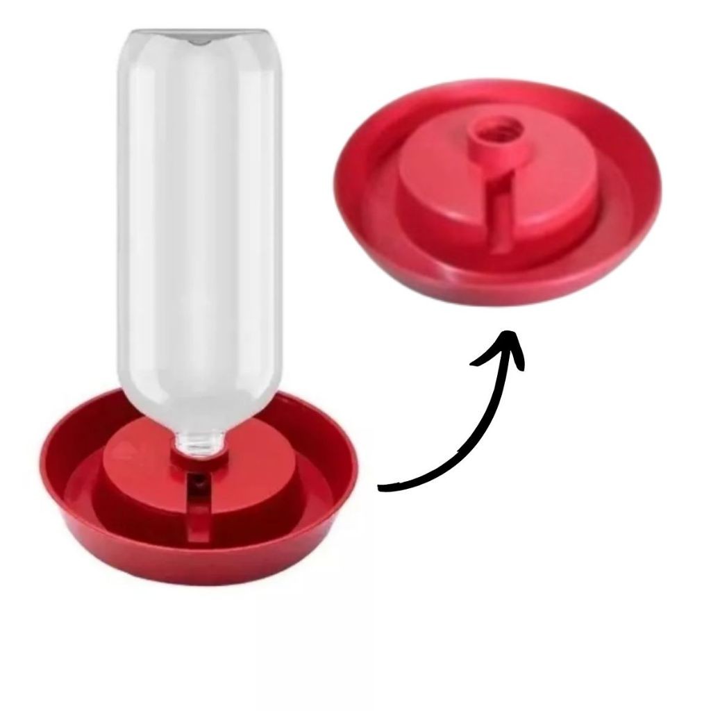 15 Base para Bebedouro Garrafa Pet Ave Frango Pintinho Codorna Galinha Granja
