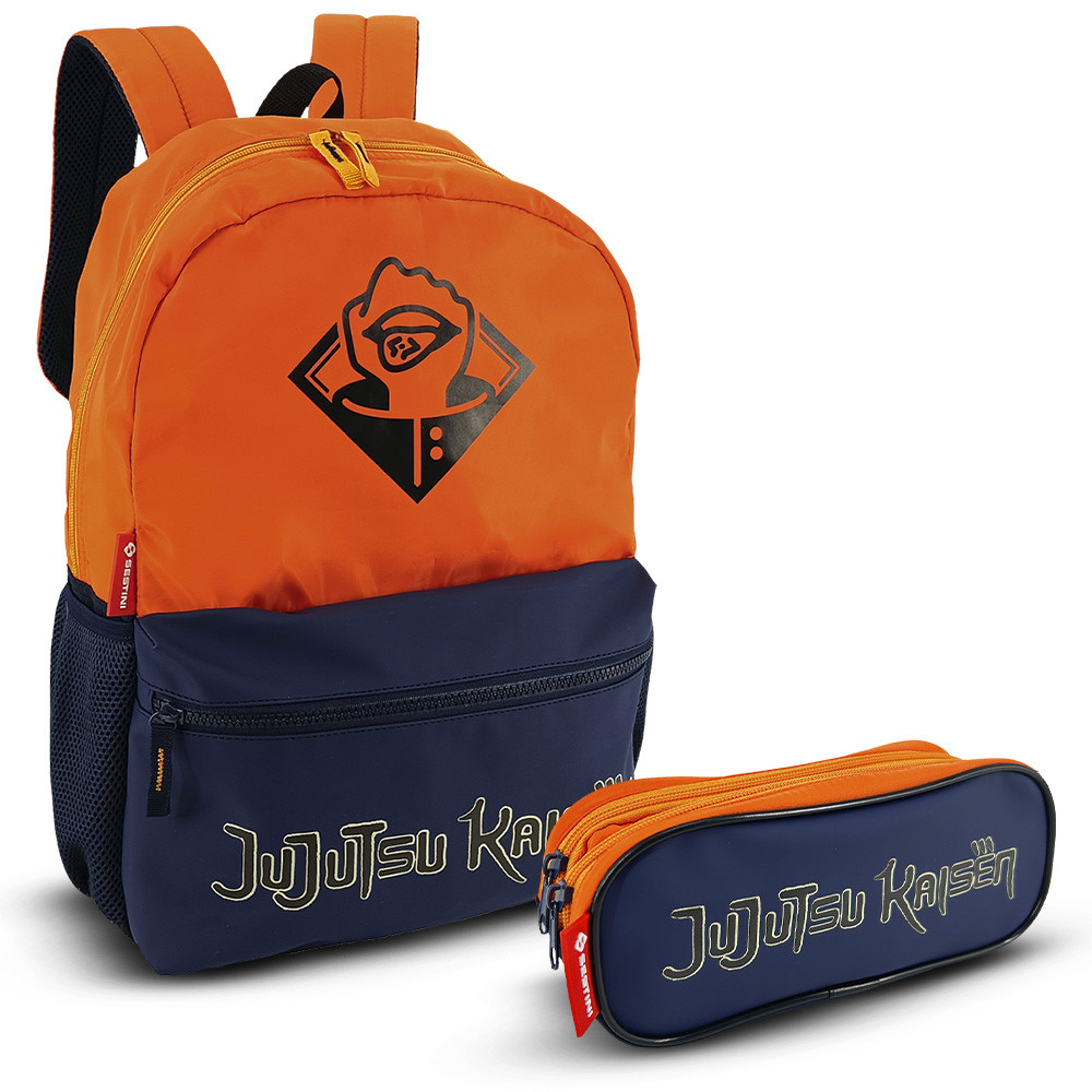 Kit Mochila de Costas Estojo Jujutsu Plus Tokyo Sestini