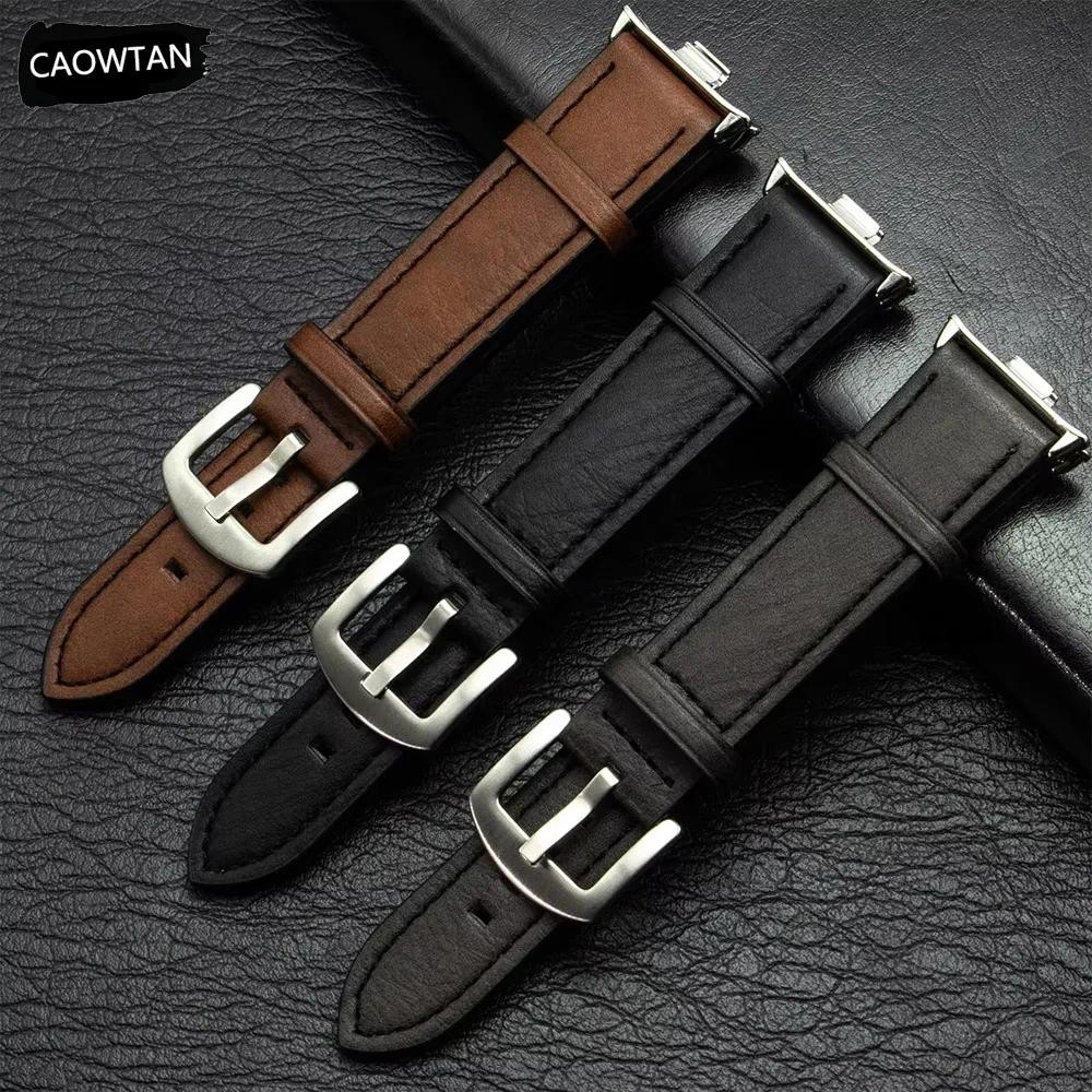 Pulseira De Couro PU De Microfibra Para Xiaomi MiBand 8 Pro Substituição Correas Conector De Metal Redmi Watch 4 Sem Lac