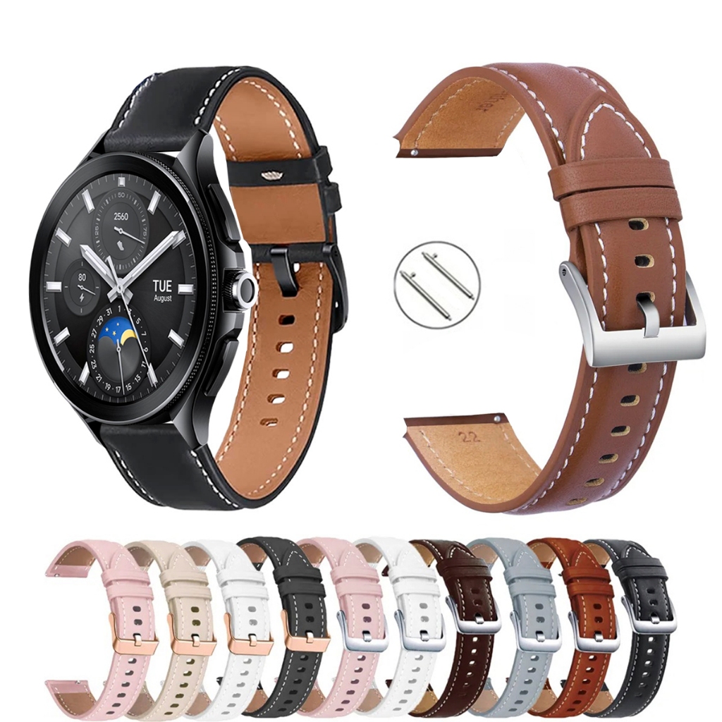 Pulseira 22mm de Couro para Smartwatch Xiaomi Watch 2 PRO de Engate Rapido