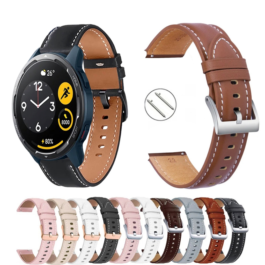 Pulseira 22mm de Couro para Xiaomi Watch Color 2 de Engate Rapido