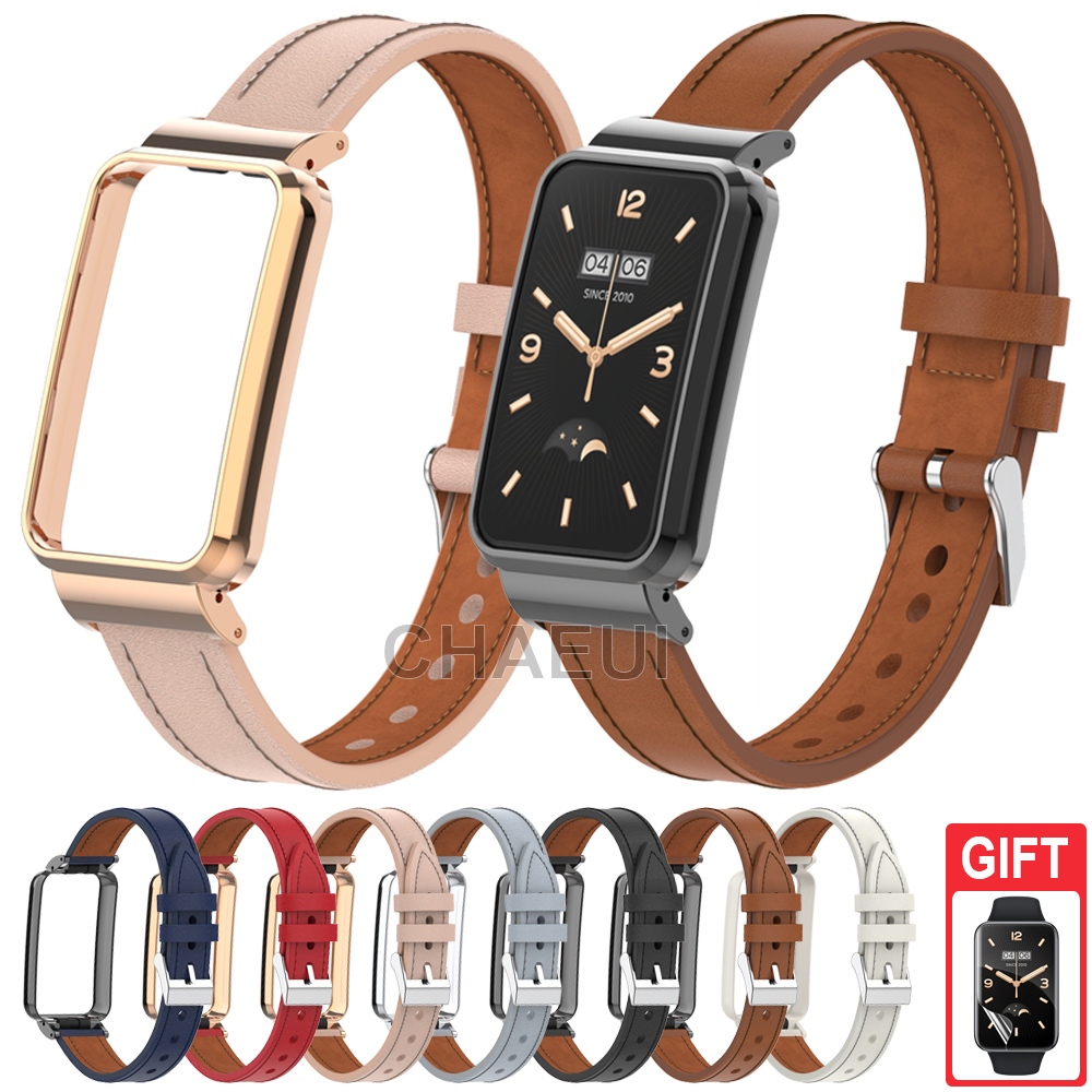 Pulseira De Couro Substituição Para Xiaomi Smart Band 7 8 9 Pro / Xiaomi Smart Band 8 9 Active