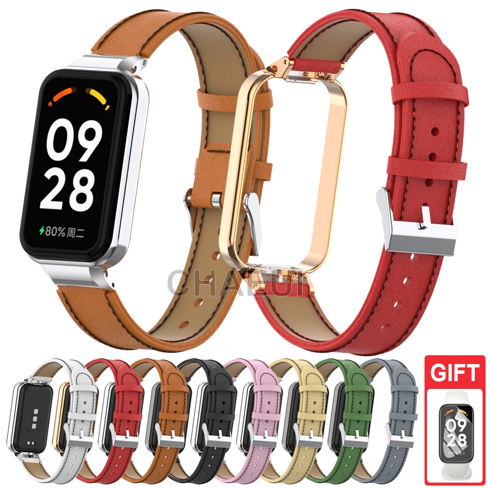 Pulseira De Substituição De Couro Para Redmi Smart Band 2 3 / Xiaomi Smart Band 8 9 Active