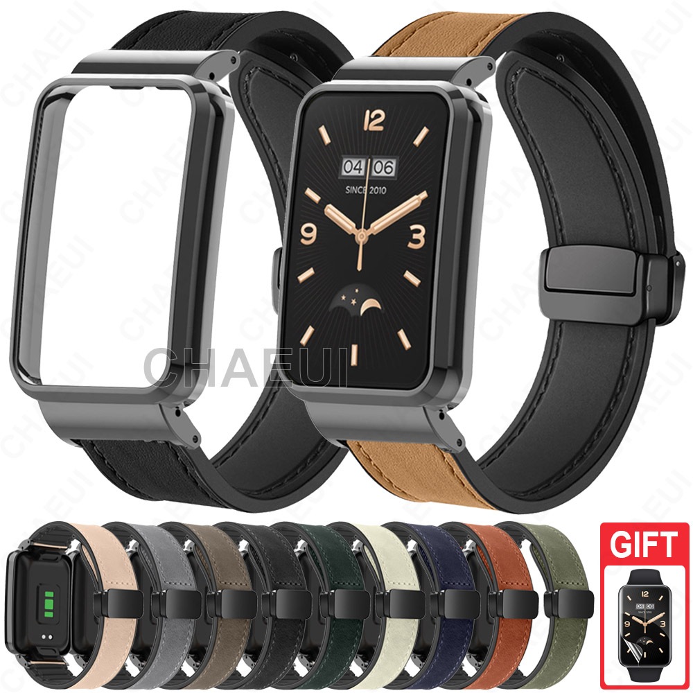 Pulseira De Couro Acessórios De Banda De Silicone Para Xiaomi Smart Band 7 8 9 Pro / Xiaomi Smart Band 8 9 Active