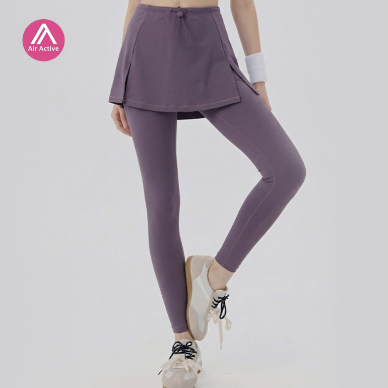 AirActive 2 Em 1 Saia De Ioga Leggings Bottoms Sensação Nua Cintura Alta Com Bolsos Anti Exposição Treinamento De Pilate