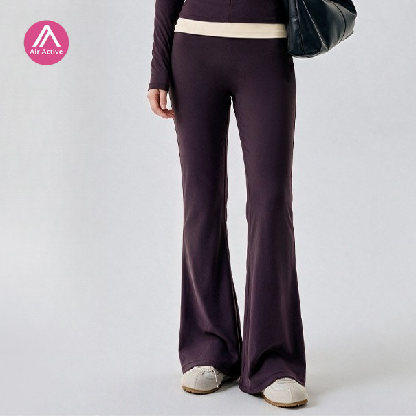 AirActive Flare Leggings Bootcut Cintura Larga Controle De Barriga Levantamento Slim Yoga Pilates Academia Casual