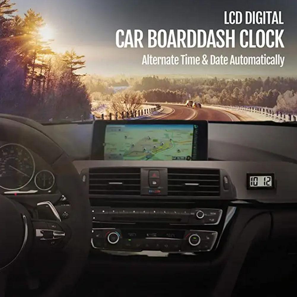 Mini Relógio Digital Painel Do Carro Display LED De Tempo Acessórios Auto Relógios Eletrônicos O4K6