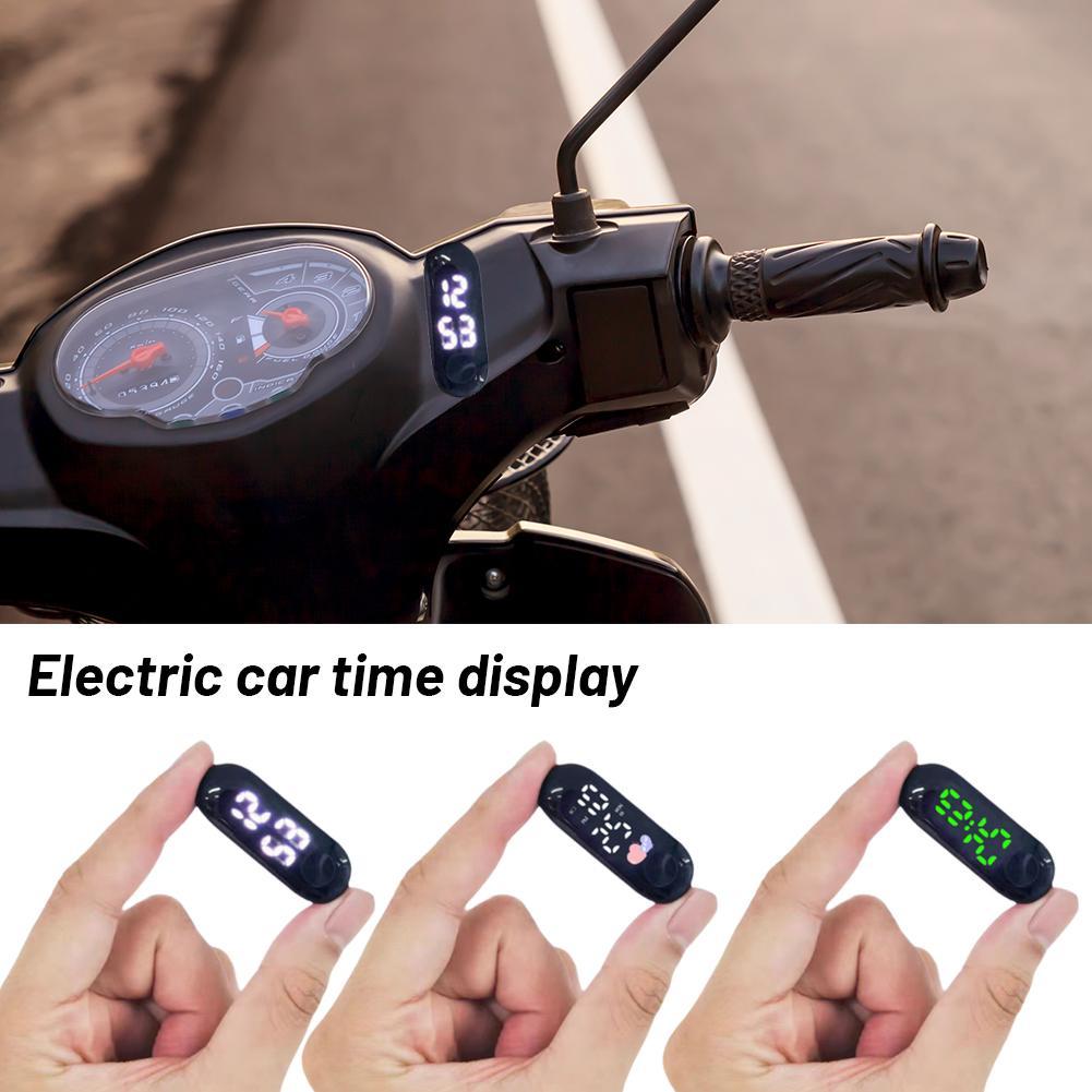 Motocicleta Mini Display Digital Relógio Stick-on À Prova Dwaterproof Água De Bicicleta Auto Carro Eletrônico M2M7