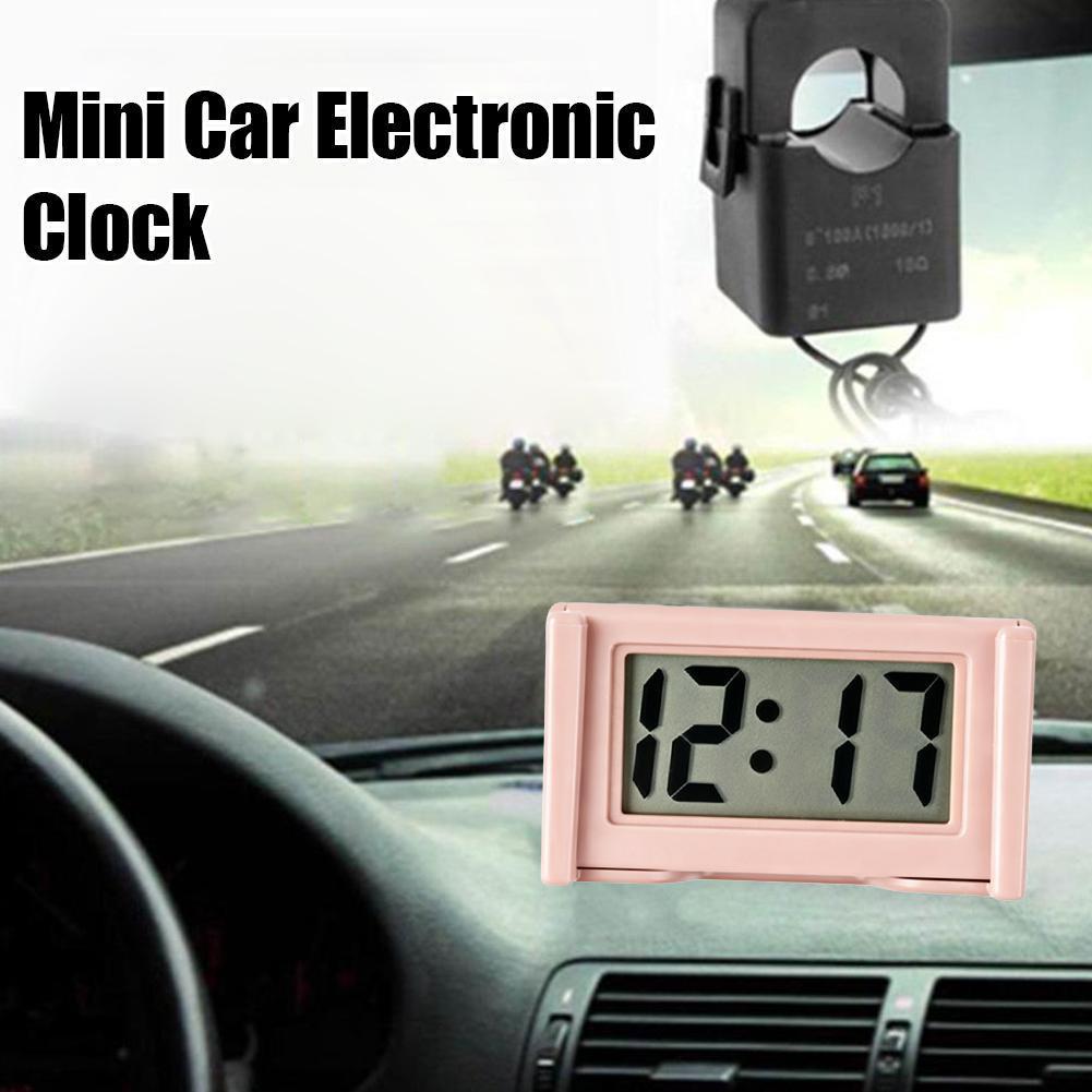 Mini Relógio Digital Painel Do Carro Display LED Tempo Ornamento Acessórios Auto Y8D7