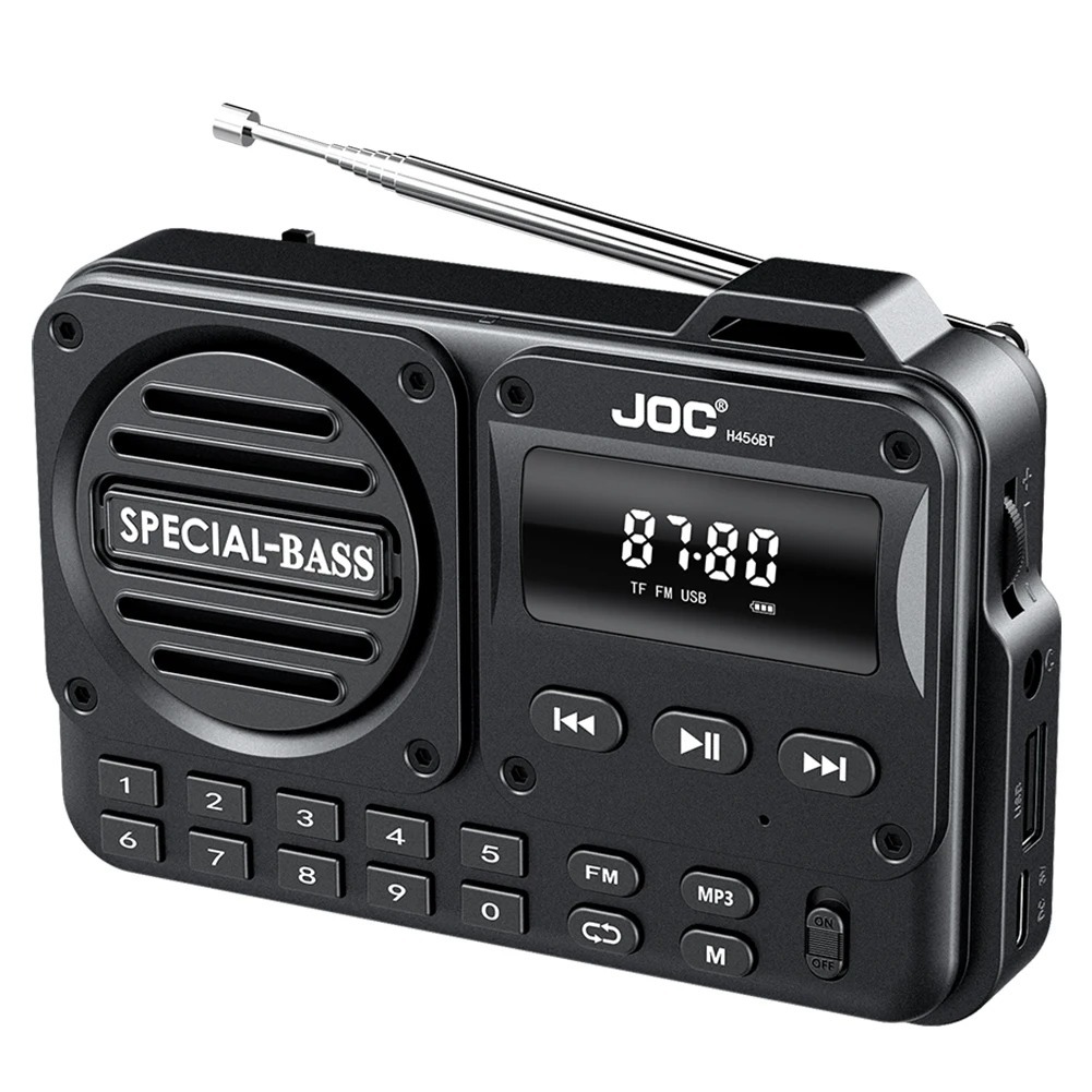 Rádio FM Portátil 4 Em 1 , Alto-Falante BT , Cartão TF E Reprodução USB Com Display LED , Gravador De Digital 5.4