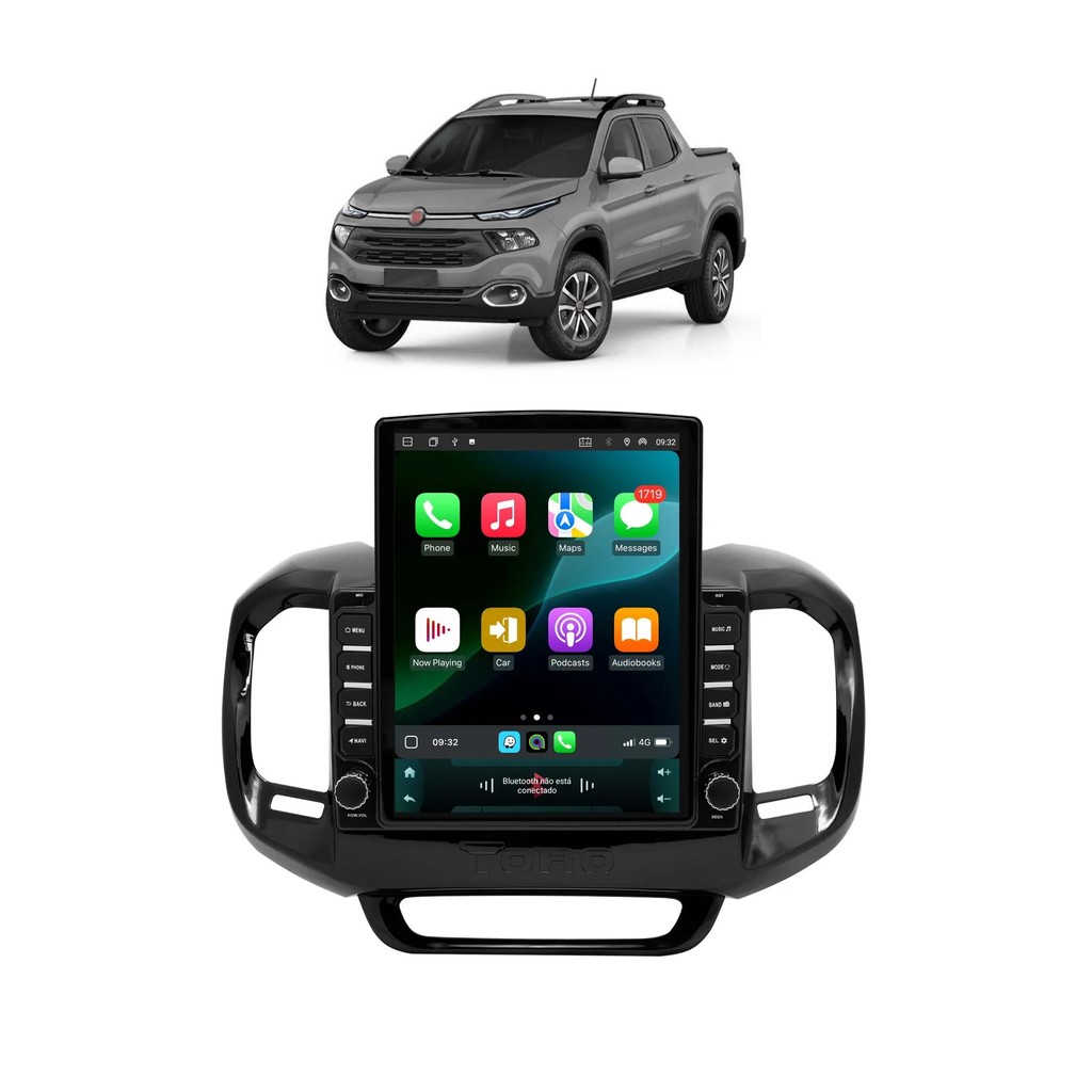 Kit Multimidia Tesla Toro 2016 / 2021 Black Piano Android 2/64GB Carplay - Adak 29764-G2