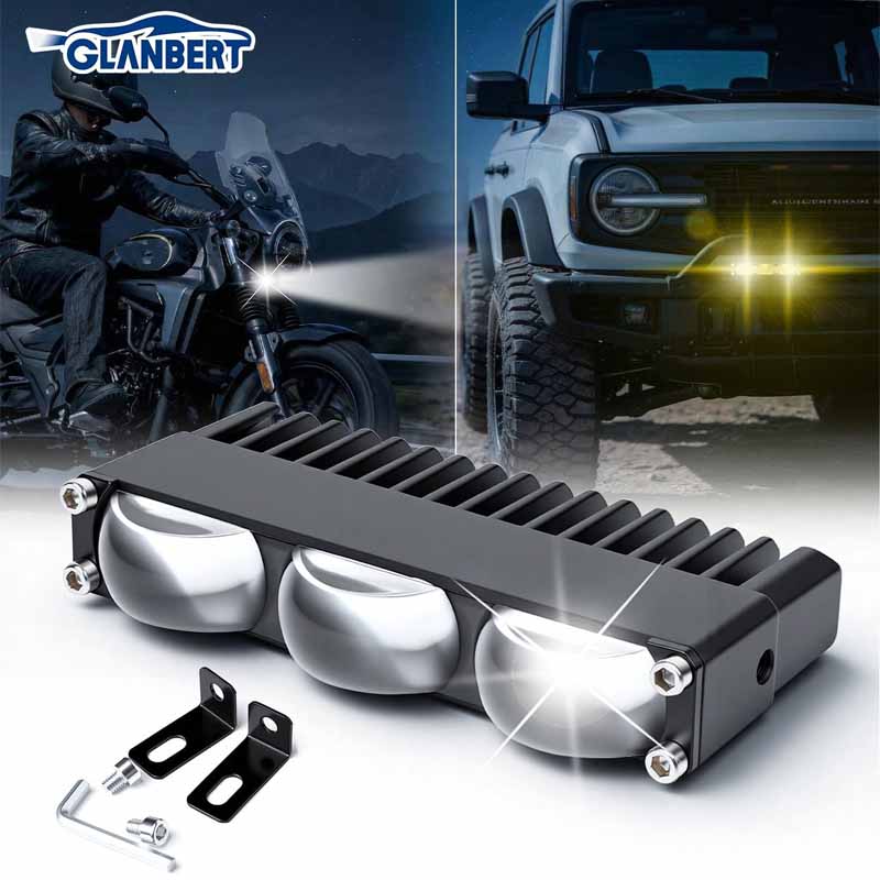 Faixa De Luz De Grade LED Ultrafina 60W Neblina Branca Amarela De Cor Dupla Para UTV ATV Off-Road