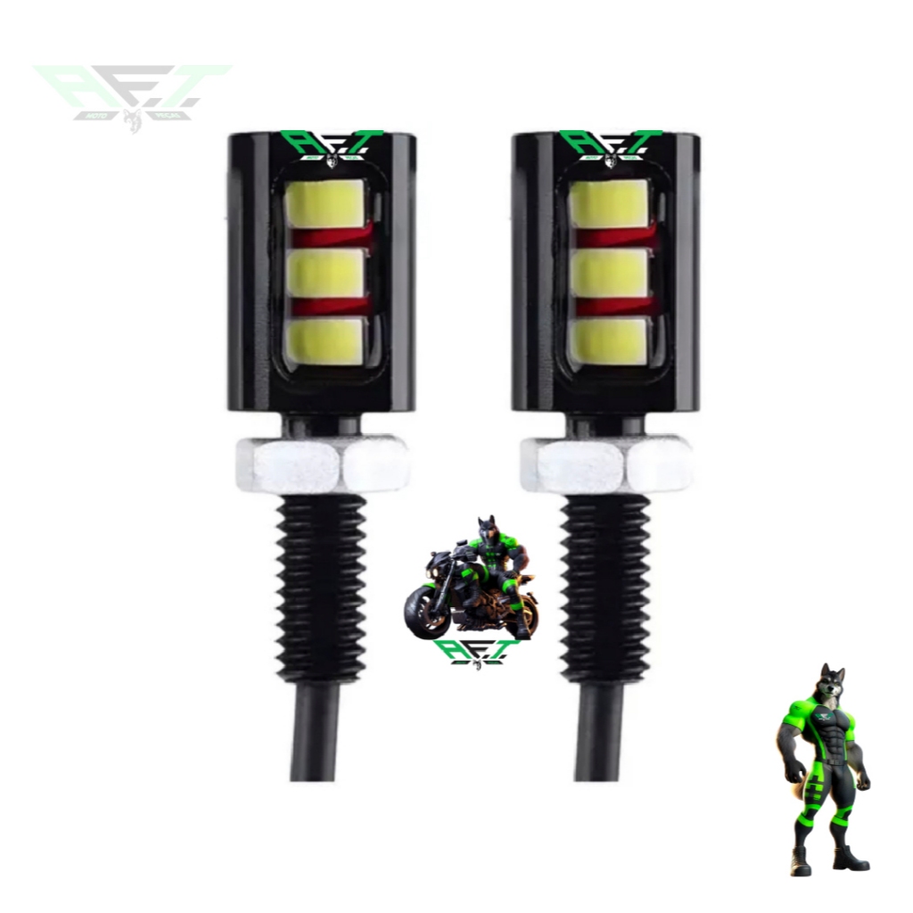 Par de Parafuso Luz De Placa Com 3 Leds Para Moto Caminhão Carro UNIVERSAL