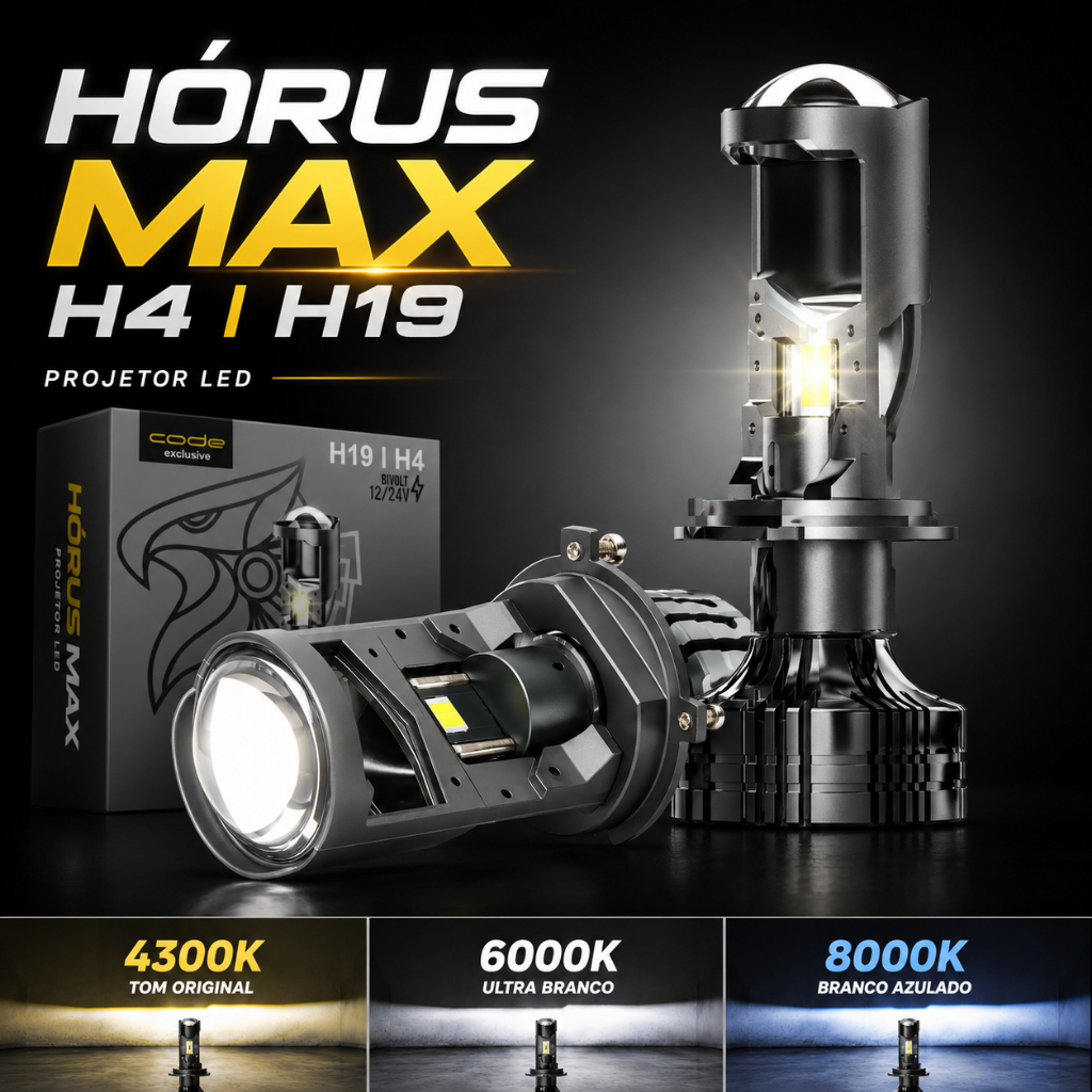 Kit Lâmpada Led Projetor H4 Super Branca/Efeito Xênon/Amarela Led Laser Ótico 12v 24v H4 Carro Moto Caminhão Bivolt
