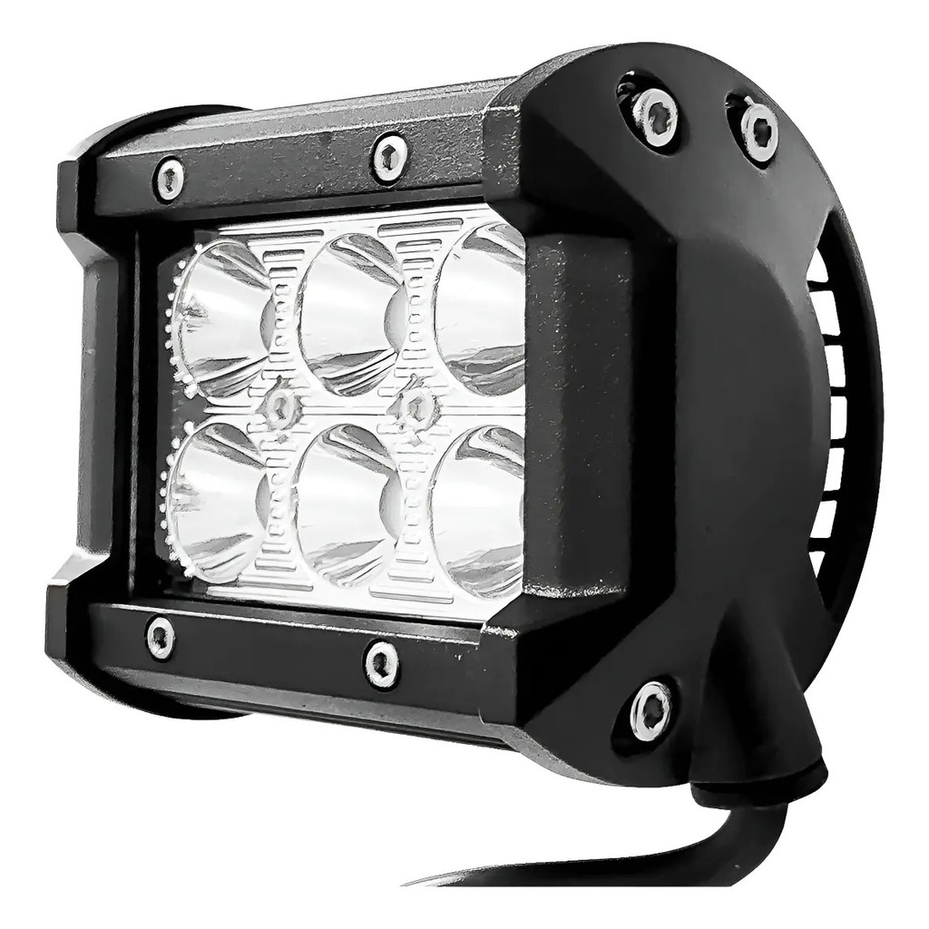 Farol De Milha 6 Leds 18w 2160lm 10/30v Off Road Moto Carro