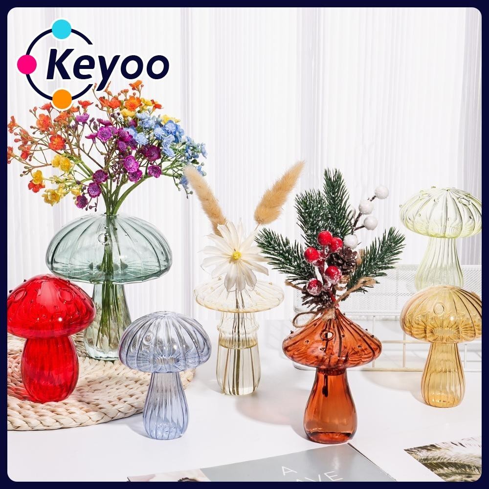 KEYOO Jelly Color Flower Bottle Glass Vaso De Vidro Aromaterapia Pumpkin Decoração Casa Hidropônico