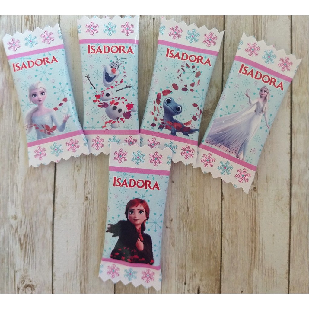 50 balas personalizadas para festa infantil Lembrancinhas Frozen