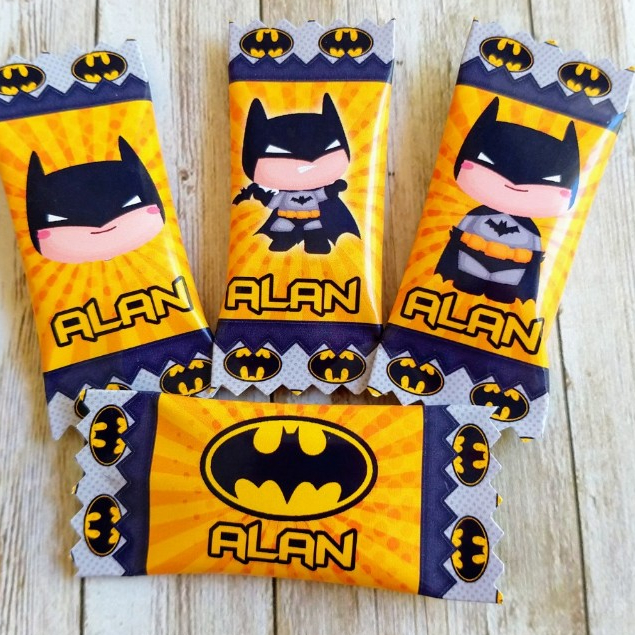 50 balas personalizadas para festa infantil Lembrancinhas Batman