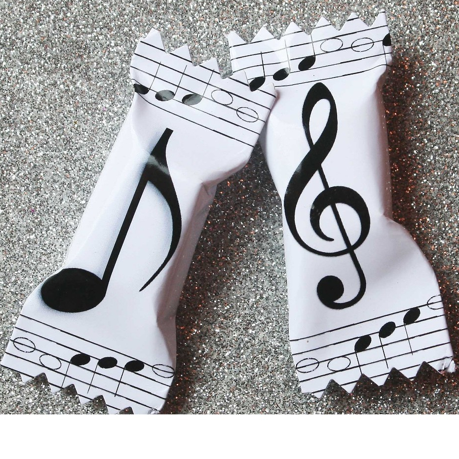 50 balas personalizadas para festa infantil Lembrancinhas Música