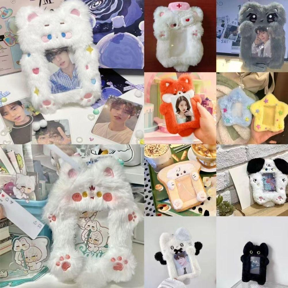 Cartão Fotográfico, Bonito Do Luxuoso Chaveiro Saco , Porta-Cartões Da Foto Forma Estrela Dos Desenhos Animados