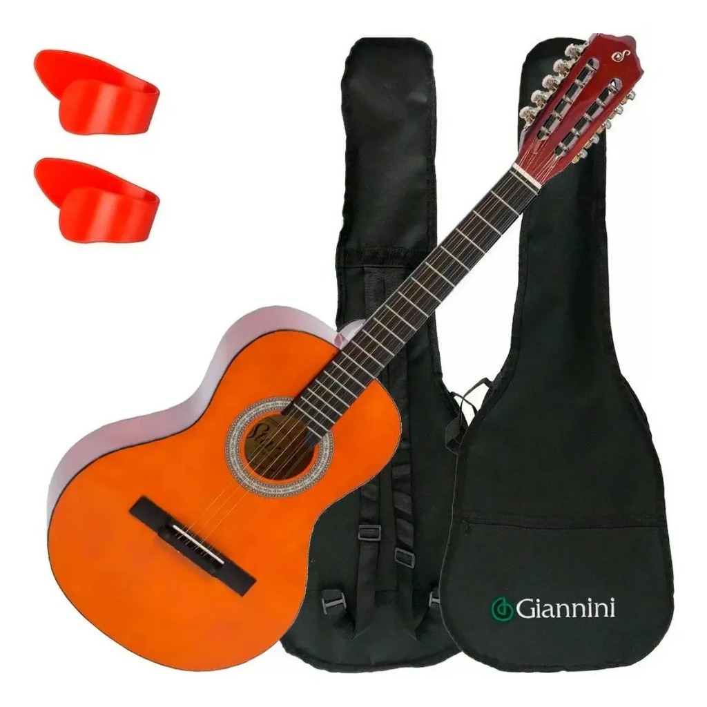 VIOLA GIANNINI CLÁSSICA CAIPIRA START ACÚSTICA VS-14 N C/ CAPA E DEDEIRA