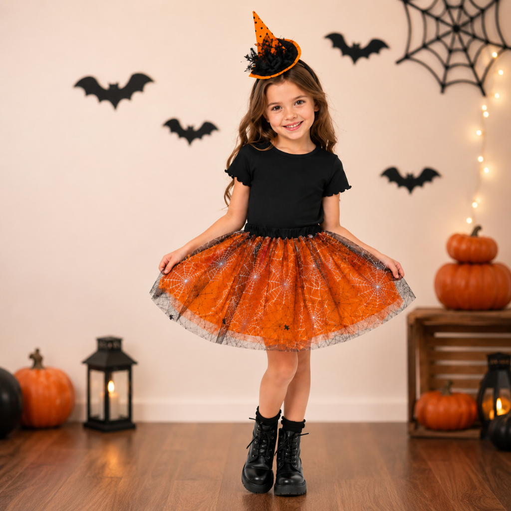 Fantasia Halloween infantil saia 30 cm