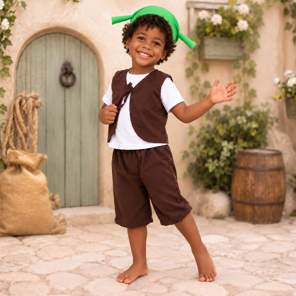 Fantasia Ogro Verde Infantil Completa com Touca – Festa à Fantasia, Carnaval e Halloween