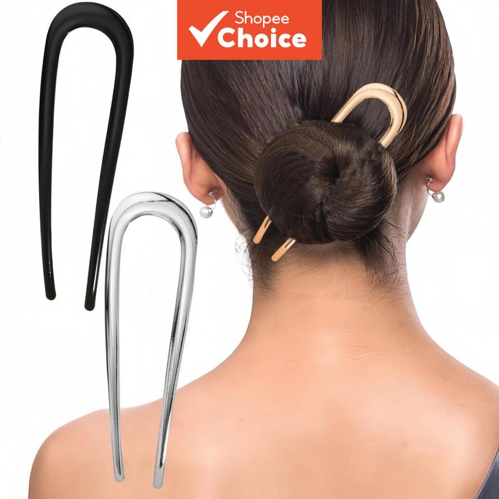Pino De Cabelo Em Forma De U , Suporte De Coque De Liga De Metal , Prendedor Updo Para Mulheres Na Parte De Trás Da Cabe